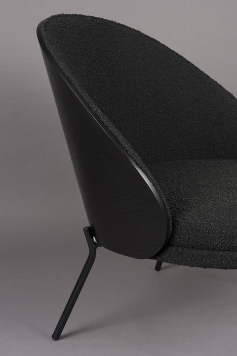 Actual product image Dutchbone Rodin Lounge Chair Bouclé Black