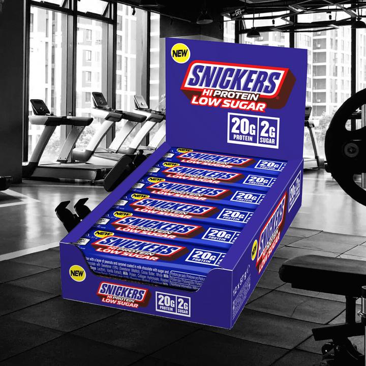 Actual product image Snickers Hi Protein Low Sugar Bar (12 pcs., 684 g)