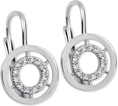Actual product image Brilio Round earrings made of white gold with clear crystals 239 001 00934 07