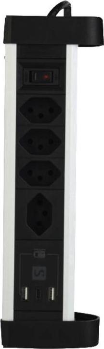 Actual product image Schönenberger ALU table socket strip (7 x, Type 13, 2.20 m)