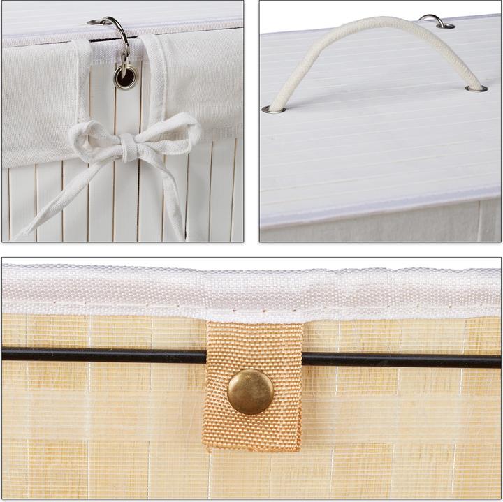 Image du produit Relaxdays Panier à linge, 2 compartiments (95 l)