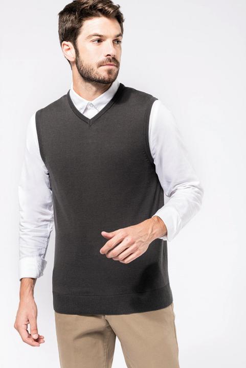 Produktbild Kariban Pullover mit V-Ausschnitt ohne Ärmel (L)