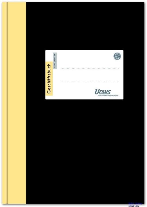 Actual product image Ursus Business book DIN A4 lined, black hardcover 384 pages (192 x)