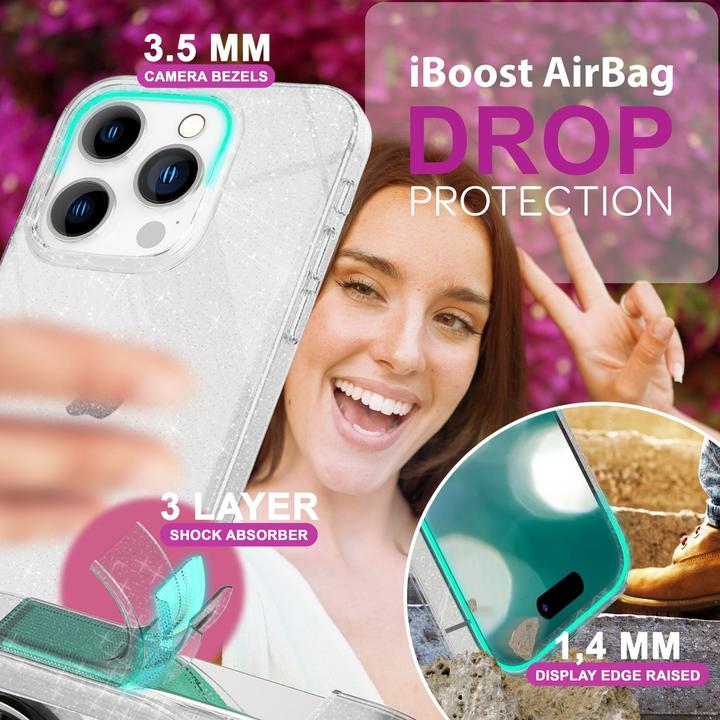 Produktbild Nalia Klare Glitzer Silikon Hülle (Apple iPhone 16 Pro Max)