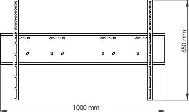 Actual product image VCM Morgenthaler WLFD 1000 TV wall mount 127.0 cm (50" 203.2 cm (80" Star (Wall, 90", 150 kg)