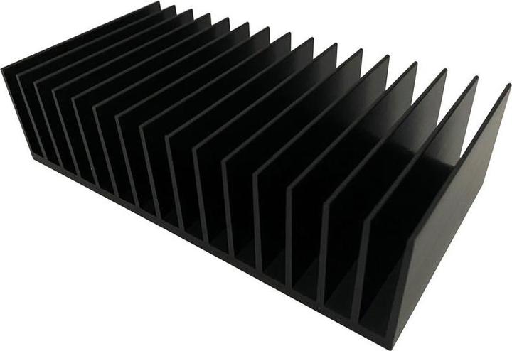 Actual product image RND Components Heat sink, black, anodised, 0.42W/°C, 190.2mm