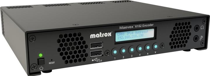 Produktbild Matrox Maevex 6152 Quad 4K Enterprise Encoder Appliance / MVX-E6152-42, 3840 x 2160 Pixel, 60 fps, H