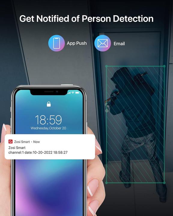 Produktbild Zosi 2K WLAN Überwachungskamera-Set mit NVR