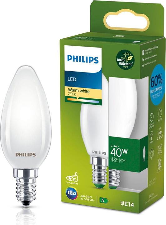 Produktbild Philips Ultra Efficient (E14, 2.30 W, 485 lm, 1 x, A)