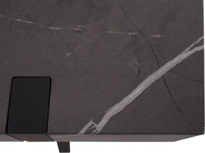 Produktbild Mendler TV-Rack HWC-L54, Metall 42x120x40cm Marmor-Optik grau