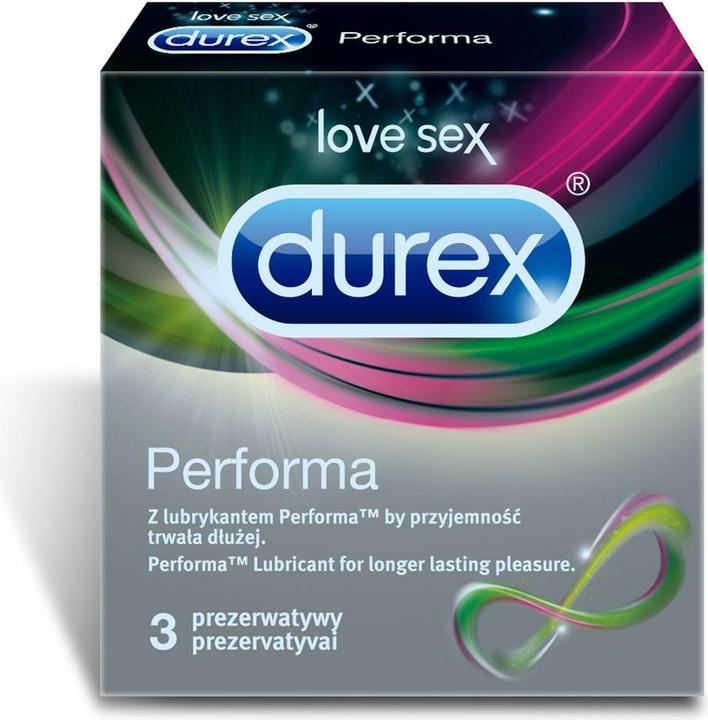 Produktbild Durex Performa Condoms Made Of Lubrycant For Longer Pleasure 3Pcs (3 Stk.)