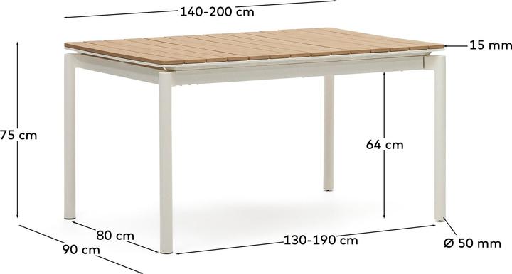 Actual product image Kave Home Canyelles (140 cm)