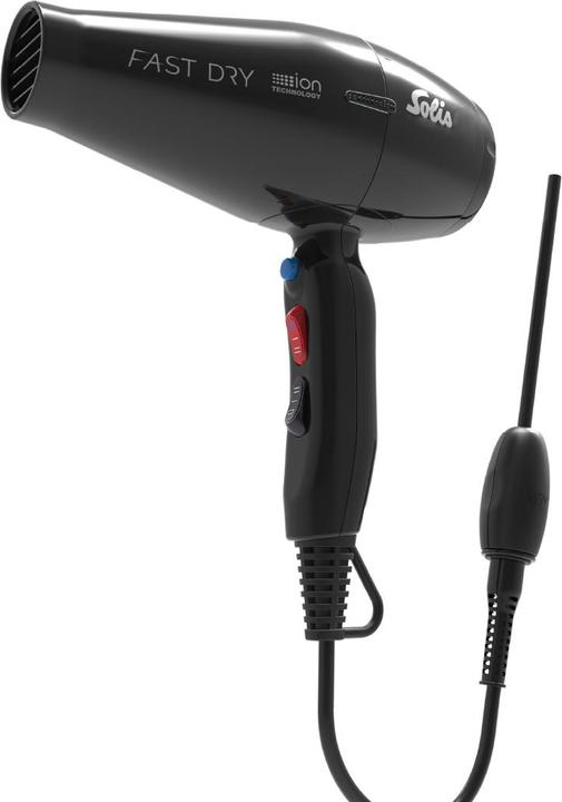 Actual product image Solis Fast Dry 360º ionic black professional hairdryer with 360° rotating cable (381)