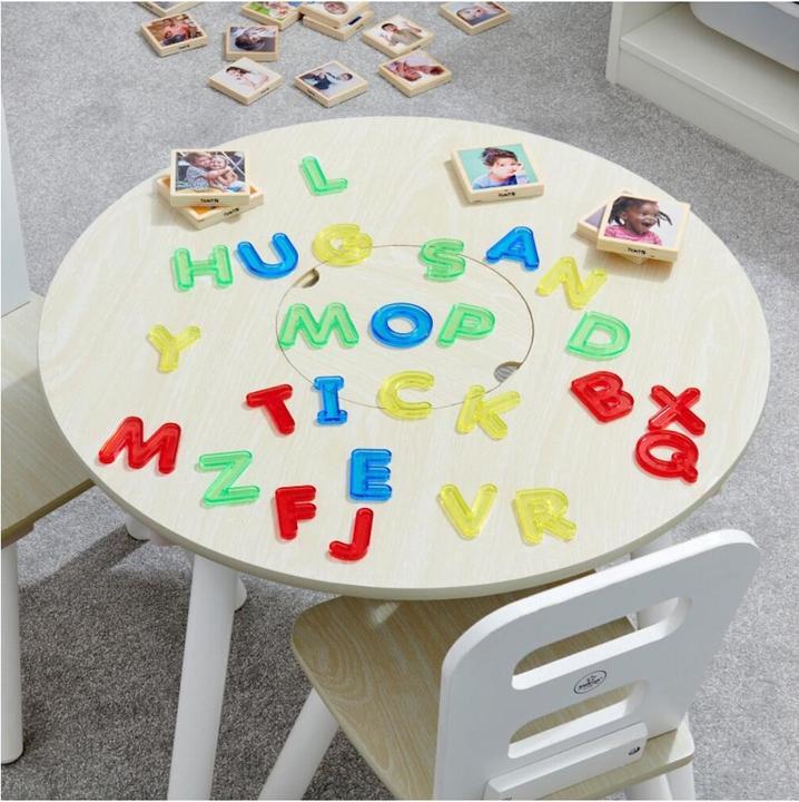 Actual product image TickiT Set of 26 colored, semi-transparent acrylic capital letters