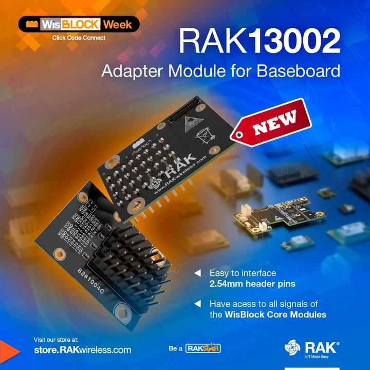 Actual product image RAK Wireless WisBlock RAK13002 IO module