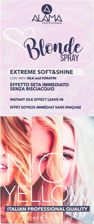 Produktbild Alama Professional No Yellow Extreme Soft & Shine Leave-in Spray for Blonde, Grey and Bleached Hair 100ml (100 ml)