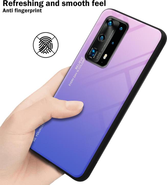 Productafbeelding Cadorabo TPU 2 kleuren glasdekking (Huawei P40 Pro+)