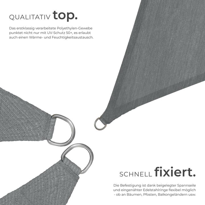 Produktbild tectake Sonnensegel (500 x 500 x 500 cm)