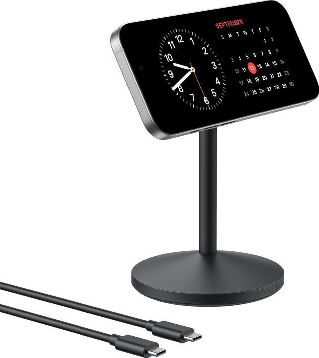 Actual product image Anker MagGo Wireless Charger Stand black (15 W)
