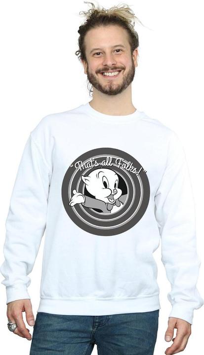 Immagine prodotto Looney Tunes That's All Folks Felpa Porky Pig Uomo (S)
