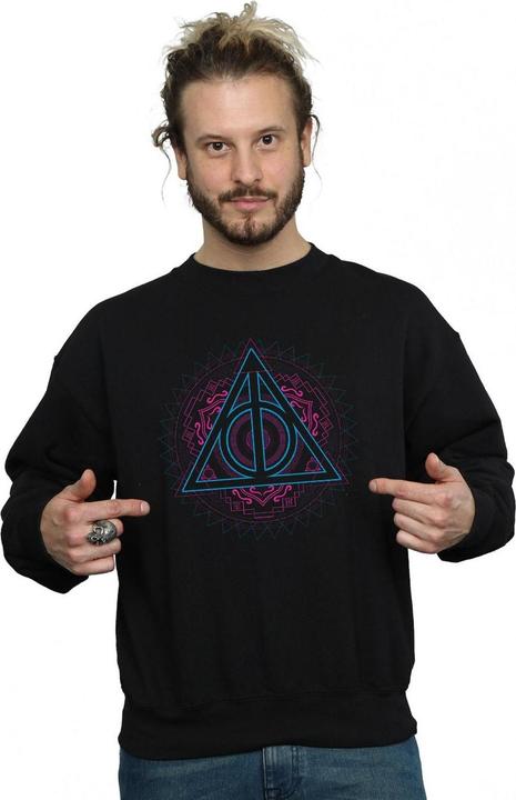 Actual product image Mens Neon Deathly Hallows Sweatshirt (3XL)