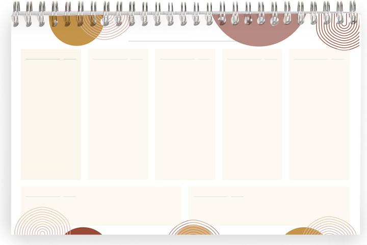 Produktbild Clairefontaine notizblock planer mit vollständiger bindung, kopfzeile, 53 bedruckte blätter terracotta (Harter Einband)