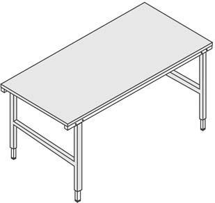 Produktbild Hüdig Packtisch höheneinstellbar 690-960 mm (200 cm, 96 cm)