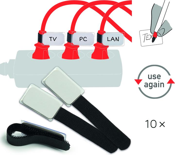 Actual product image Label-the-cable LTC Minir, pack of 10 (Velcro cable ties, 90 mm, 10 pcs.)