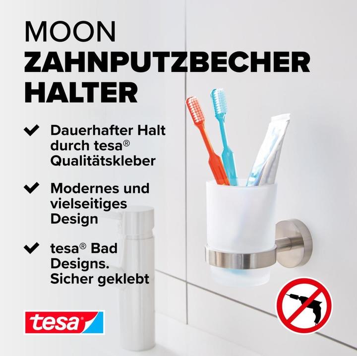 Image du produit tesa Gobelet à dents MOON avec solution adhésive sans perçage