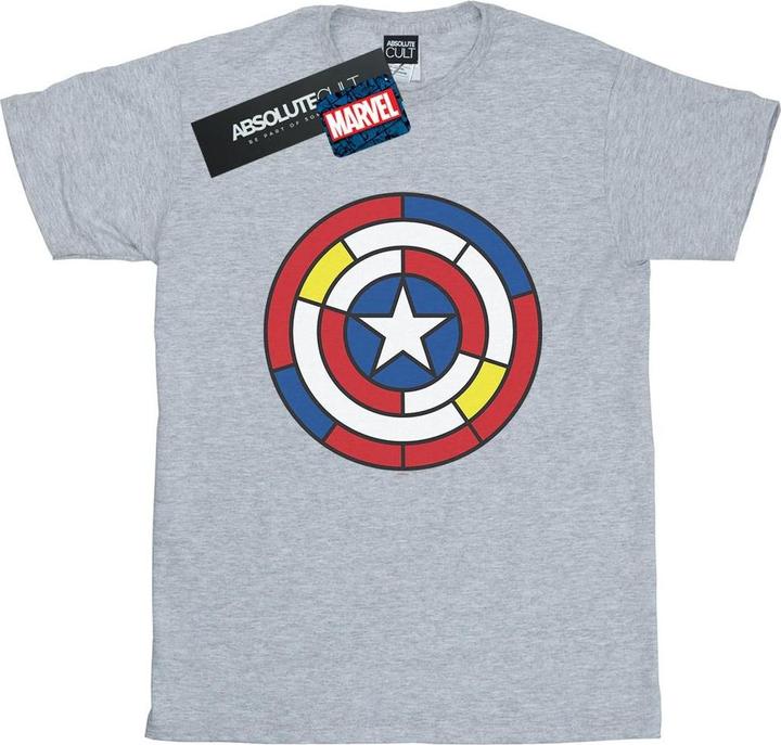 Immagine prodotto Captain America Stained Glass Shield Maglietta Uomo (XL)