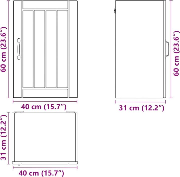 Produktbild VidaXL Madlene (40 x 31 x 60 cm)
