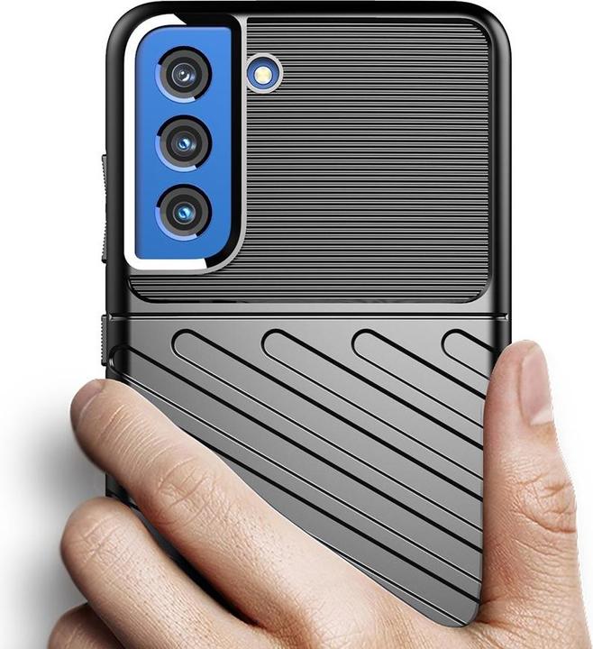 Actual product image Cover-Discount Galaxy S21 FE - texture rubber cover black (Nokia G20, Nokia G10)