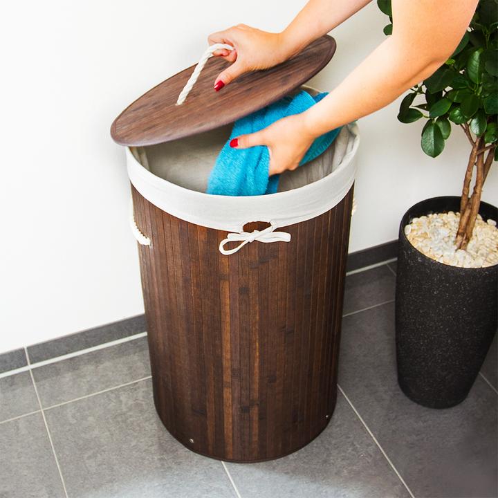 Image du produit Relaxdays Panier à linge rond (70 l)
