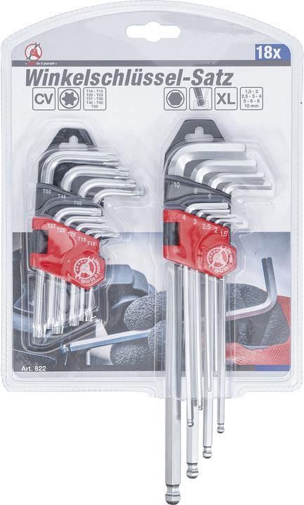 Immagine prodotto BGS Gioco di cliché a taglio lungo profilo T (per Torx) T10 - T50 / sei piastre femmine 1,5 - 10 mm 1... (Sezione T)