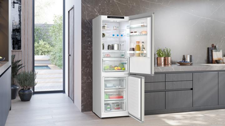 Image du produit Siemens iQ300, Free-standing fridge freezer with freezer at bottom, 186 x 60 cm, Inox-easyclean, MK67KGNIBA (321 l)