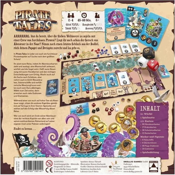 Image du produit Skellig Games SKED0029 - Pirate Tales, jeu de société, pour 2-4 joueurs, à partir de 8 ans (édition allemande) (Allemand)