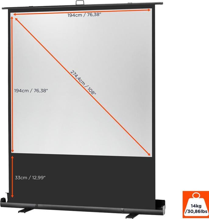 Actual product image Celexon Ultramobil Plus Professional (108", 1:1)