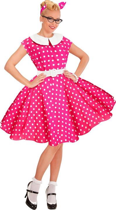 Immagine prodotto Widmann MODELLO ROCK'N'ROLL DEGLI ANNI '50 ROSA CALDO (vestito con sottogonna, cintura, fascia per (XL)