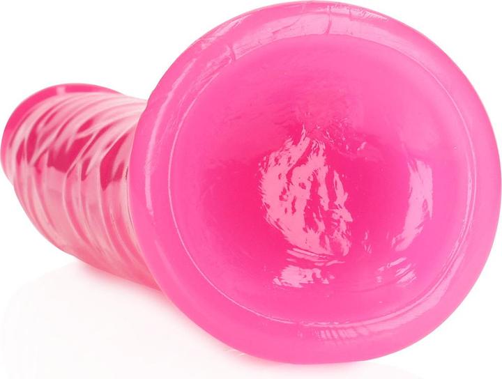 Image du produit RealRock Slim Dildo Suction Cup - GitD - 9" / 22,5 cm