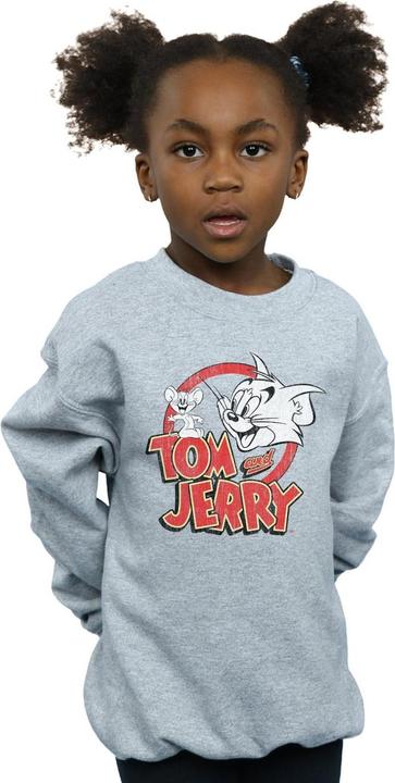 Actual product image Tom & Jerry Girls Distressed Logo Sweatshirt (104)
