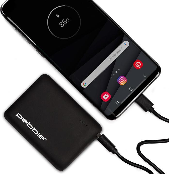 Actual product image veho Pebble PZ10 - Black - Universal - Rectangle - Lithium Polymer (LiPo) - 10000 mA (10000 mAh, 12 W, 37 Wh)