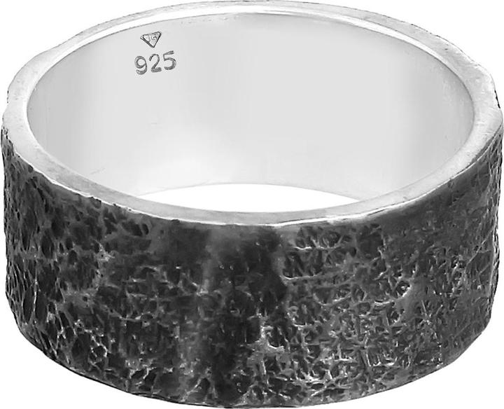 Image du produit Kuzzoi Bague Hommes Bandeau Structure Organique 925 Argent (54, Argent 925)