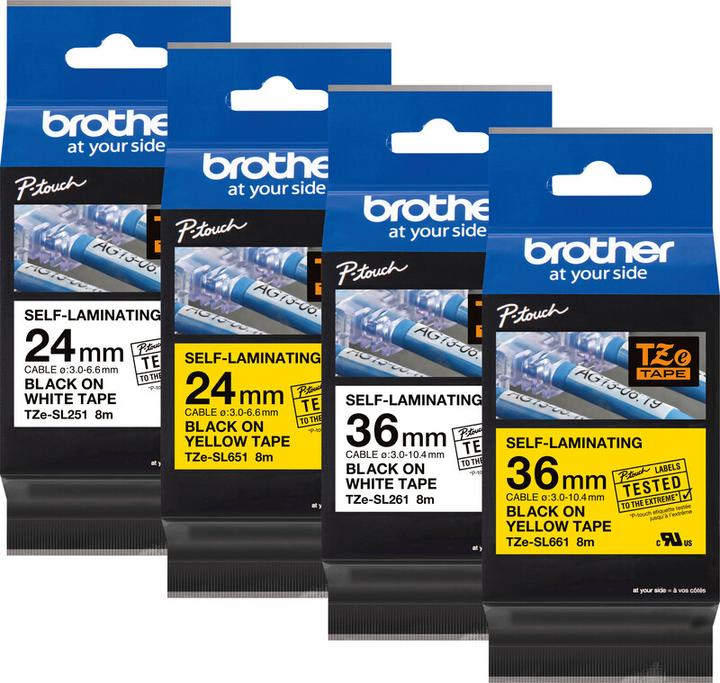 Produktbild Brother Schriftband TZe laminiert (3.60 cm, Gelb)