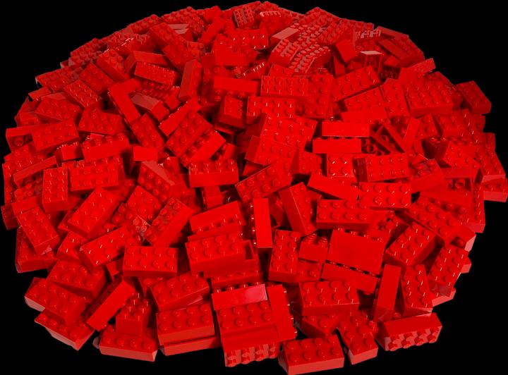 Actual product image LEGO 2x4 Bricks Kiloware - 1 Kilo in Red NEW! (3001, LEGO Classic)