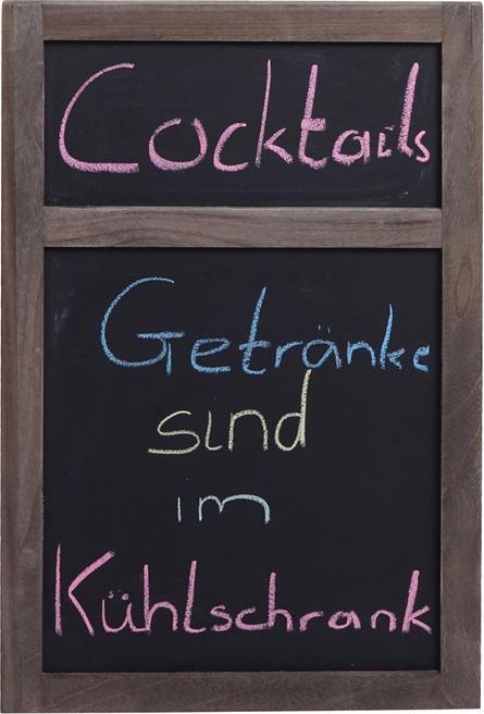 Produktbild Mendler Werbetafel HWC-C51, Wandtafel Kreidetafel, 55x34x2cm, Holz Shabby-Look Vintage - grau-braun (55 x 34 x 2 cm)