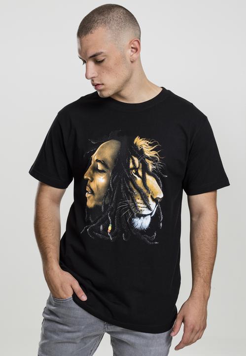 Immagine prodotto Mister Tee Maglietta con la faccia da leone di Bob Marley (S)