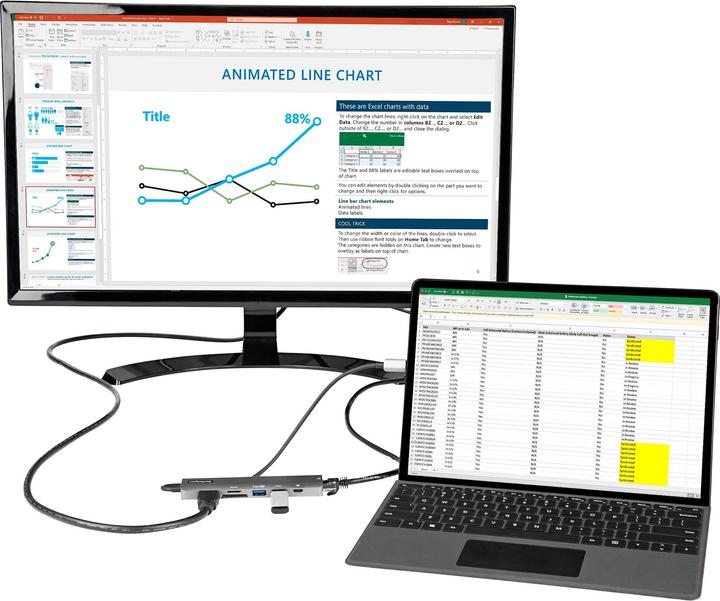 Produktbild StarTech DKT30CHSDPD1 (USB-C, 2 Ports)