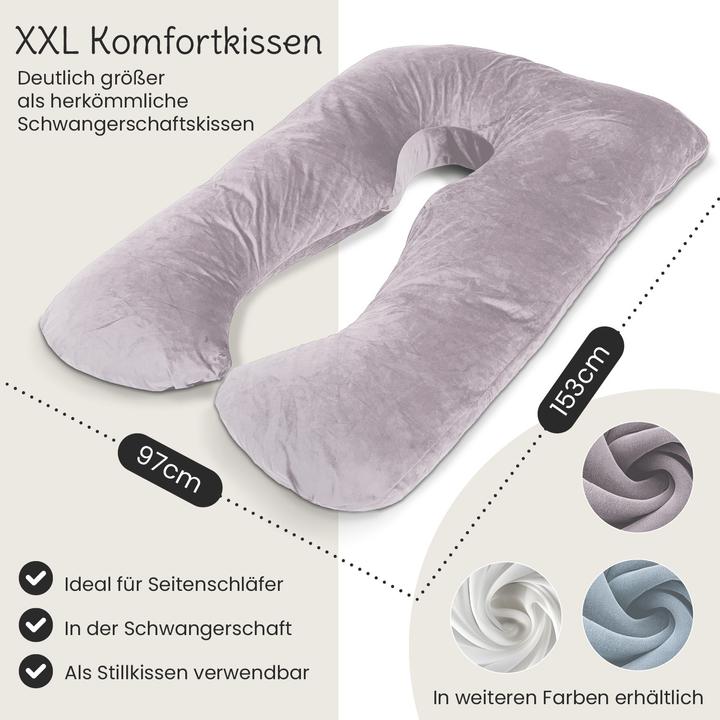Immagine prodotto Bestschlaf Multifunktions-Körperkissen, Schwangerschaftskissen in U Form, Stillkissen mit abnehmbarem und