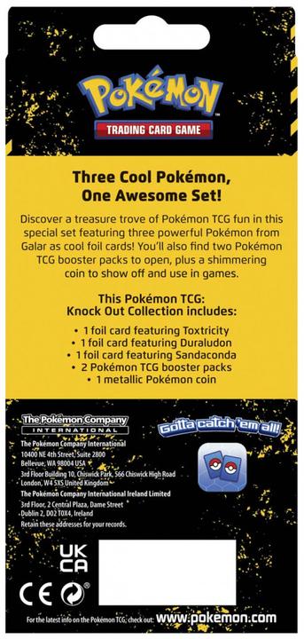 Produktbild Pokémon Pokemon TCG - Knock Out Collection - Boltund, Eiscue & Galarian Sirfetch'd (Englisch, Box Set & Collection)