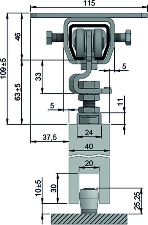 Produktbild Helm Schiebetorbeschläge-Set 300/400